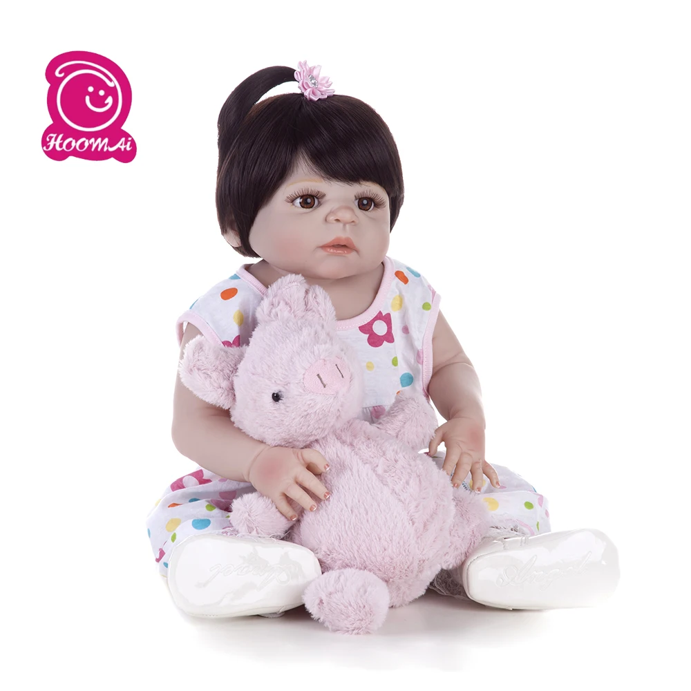 55 см 22 дюйма милая кукла bebe Reborn Baby Реалистичная Силиконовая Водонепроницаемая