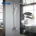 Набор дождевой смеситель для душа в ванную Frap F2420 + 1064, кран для раковины с ручным распылителем, настенное крепление наборы для душа и ванной