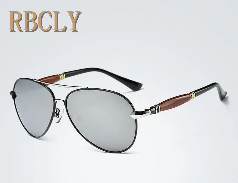 RBCLY Марка Мужчины 100% Поляризованный Алюминиевый Сплав Frame Солнцезащитные Очки