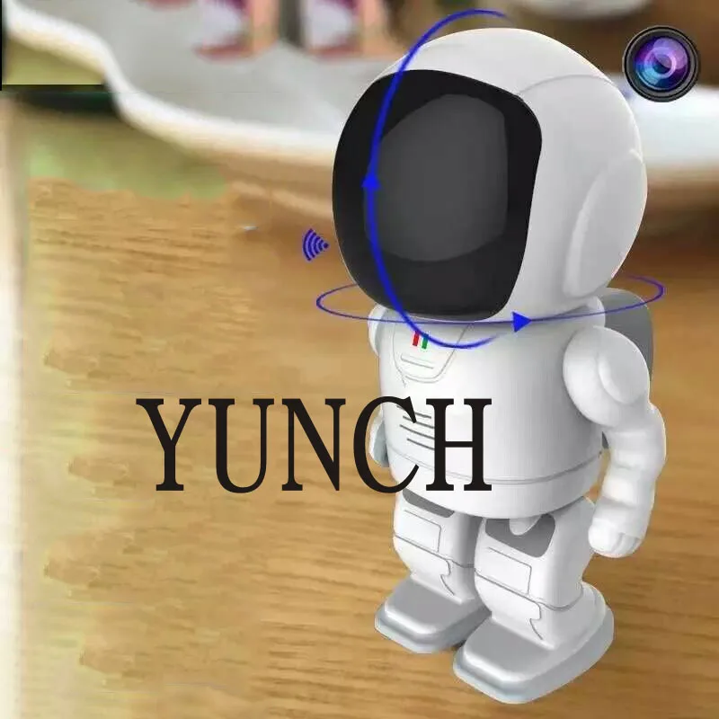 Часы Робот беспроводная IP камера безопасности с Onvif сеть видеонаблюдения WiFi CCTV