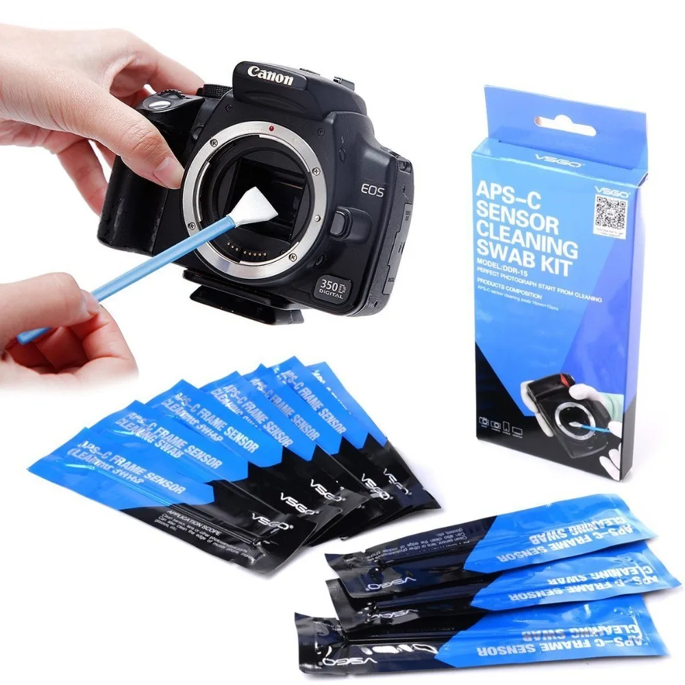 VSGO комплект для очистки сенсора DDR-15 10 шт. Sensoe Swabs цифровой камеры Nikon SLR s Cleaning |