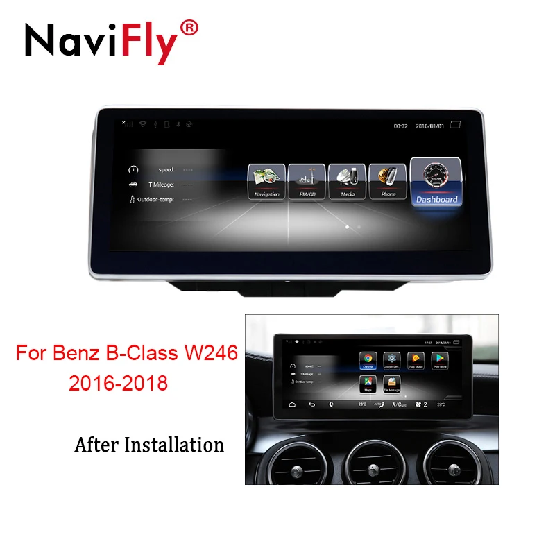 Navifly 10 25 дюймов full touch 3G RAM 32G ROM Android 7 1 4G LTE автомобильное радио RDS медиаплеер для Benz B