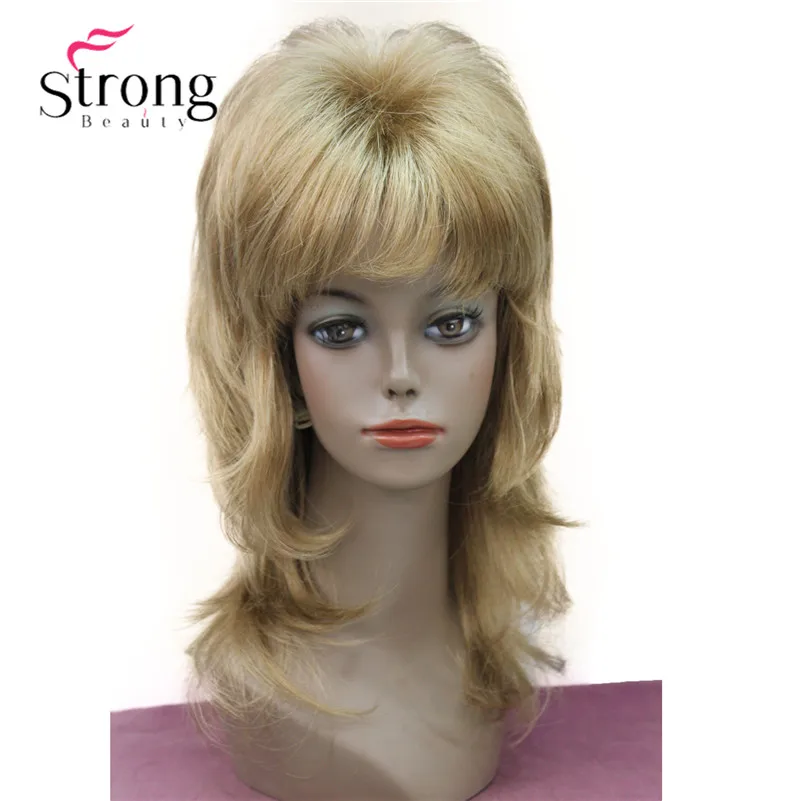 StrongBeauty женский слоистый парик из синтетических волос с темными корнями Омбре