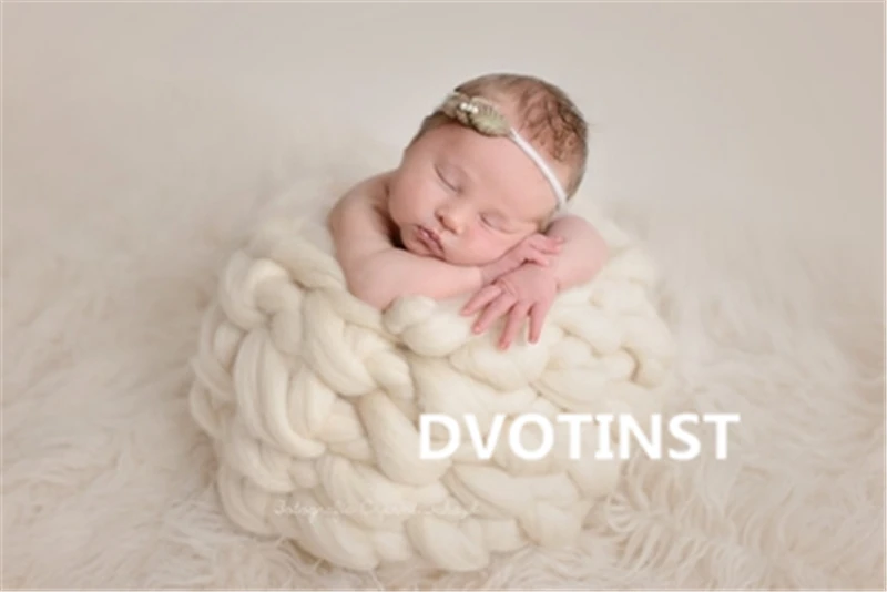 Dvotinst Newborn Baby Photography Props Crochet Knit Wool Eggshell Basket Filler Fotografia Accessories Studio Shooting | Детская одежда