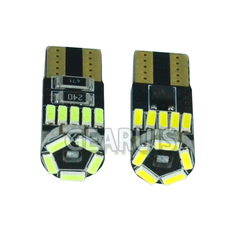 100X ледяная синяя автомобильная светодиодная лампа заднего света T10 15 SMD 4014 Non polor 194