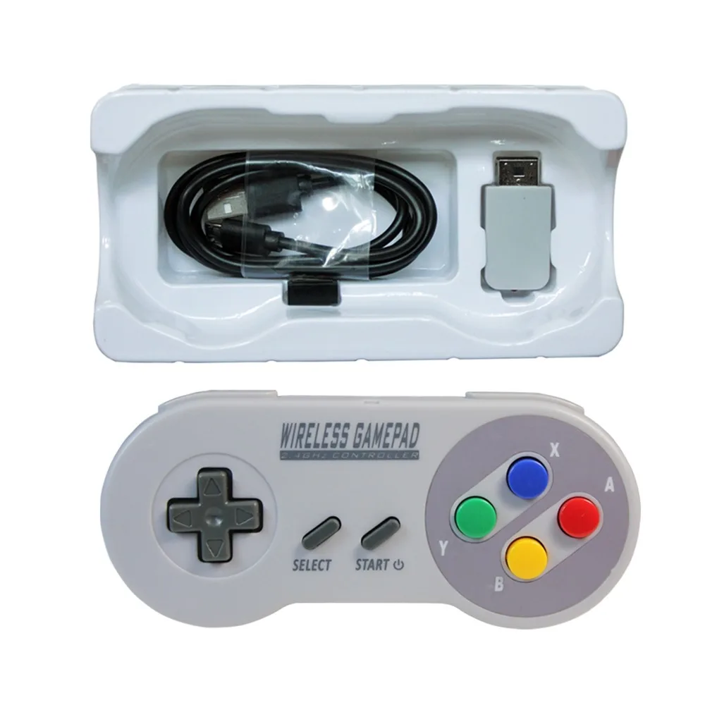 Беспроводной контроллер 2 4 ГГц геймпад джойстик для NES (SNES)Super Nintend классические