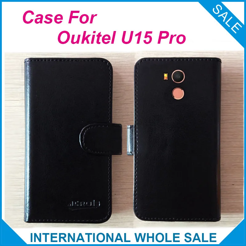 6 цветов Лидер продаж! Чехол 2017 U15 Pro Oukitel Эксклюзивный кожаный чехол высокого