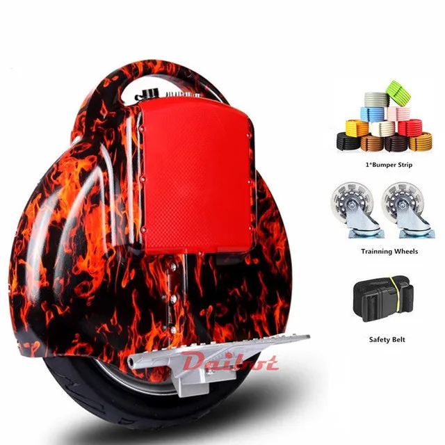 Flame A 14 дюймов monowheel одно колесо hoverboard электрический одноколесном велосипеде полноцикловой самостоятельно баланс скутер с подготовки колеса толкатель - Цвет: Flame A