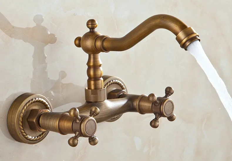Античная латунь смесители кухонный смеситель кран Ванная комната бассейна мойки