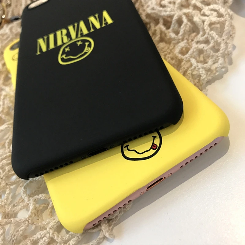 Забавный чехол Cyato NIRVANA для iPhone 7 Plus, милый чехол со смайликом для iPhone 6S 7 Plus, тонкий жесткий чехол из поликарбоната, Fundas для iPhone 6 capa