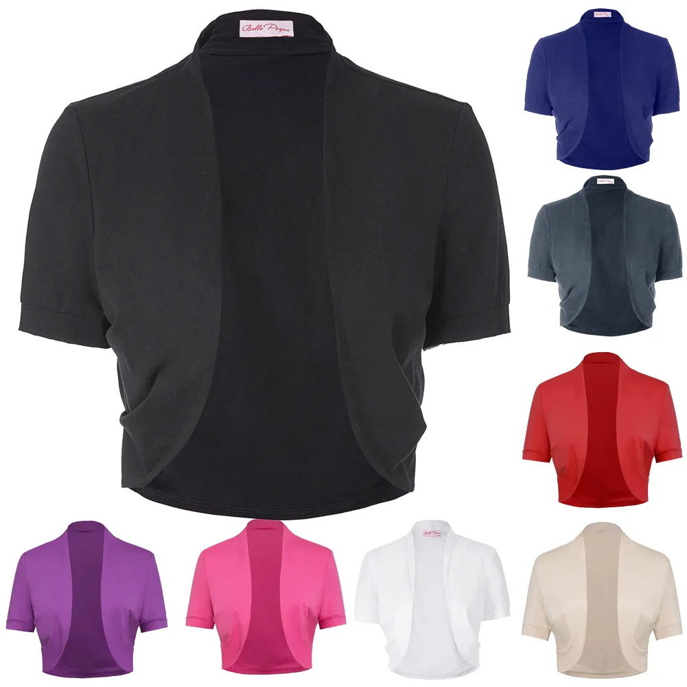 Женское болеро с коротким рукавом плиссированное хлопковое короткая женская