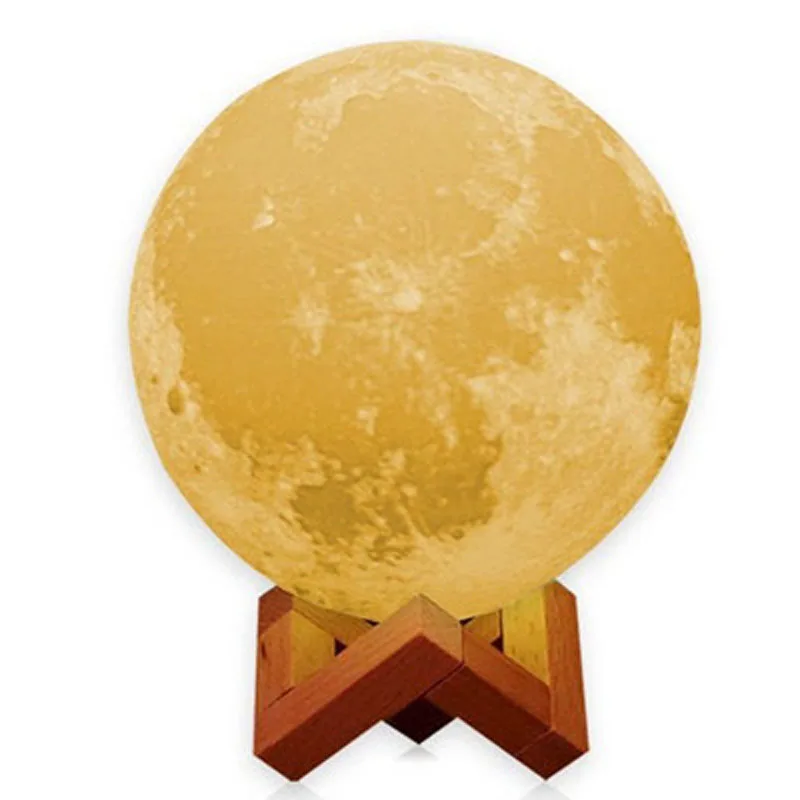 Перезаряжаемый светодиодный ночник с 3D рисунком Луны светильник для спальни