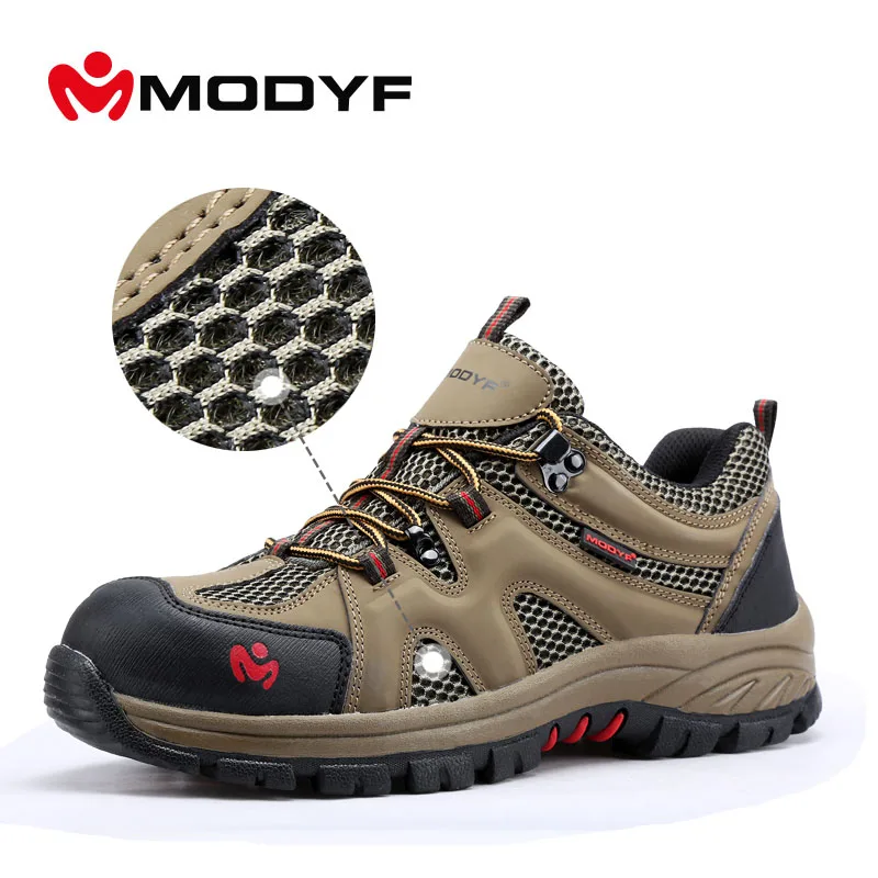 Бесплатная доставка Мужчины осень-зима Рабочая защитная обувь со стальным