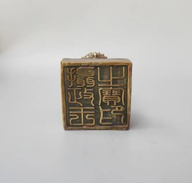 

Chinese pure brass sakyamuni Buddha head seal statue
