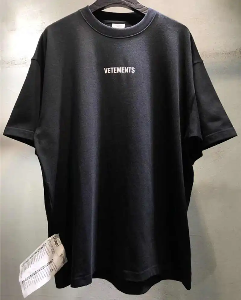 2 Vetements, футболка для мужчин и женщин, 1:1, высокое качество, красный топ, вышивка, Vetements, футболки, модные, повседневные, Большой тег, Vetements, футболки - Цвет: 2