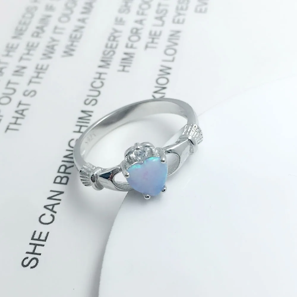 Claddagh кольцо из чистого серебра 925 пробы женские кольца Классический браслет с
