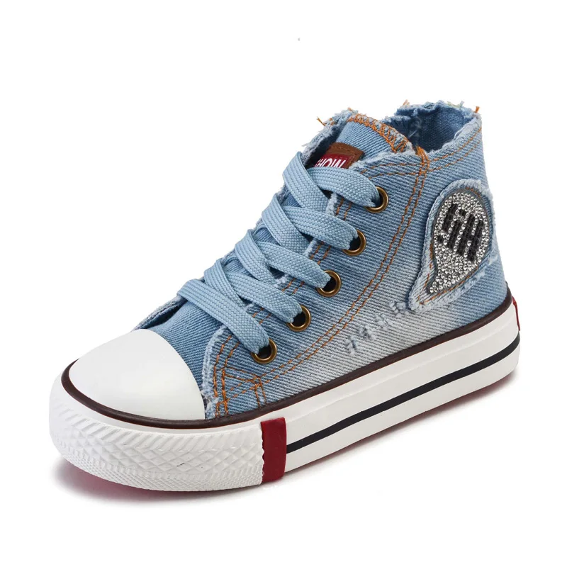 Новинка 2017 года Детские кроссовки с высоким берцем детская парусиновая обувь для