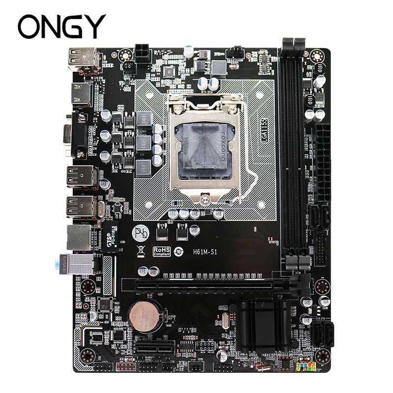 

Ongy H61 Motherboard LGA 1155 DDR3 Memory 16GB Micro-ATX SATA VGA Main Board USB HD Audio Processor 16G ddr 3 Intel i3 i5 i7