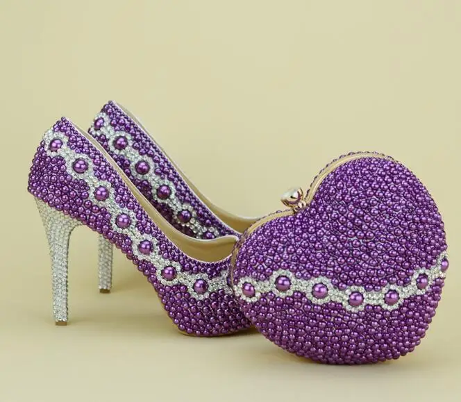 11cm shoe with bag Женские Модные Кристаллы; свадебные туфли с сумочкой в комплекте; свадебное вечернее платье; обувь и сумка в комплекте; обувь на платформе и высоком каблуке; женская обувь - Цвет: 11cm shoe with bag