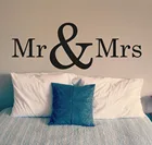 Настенные виниловые обои с надписями Мистер и миссис