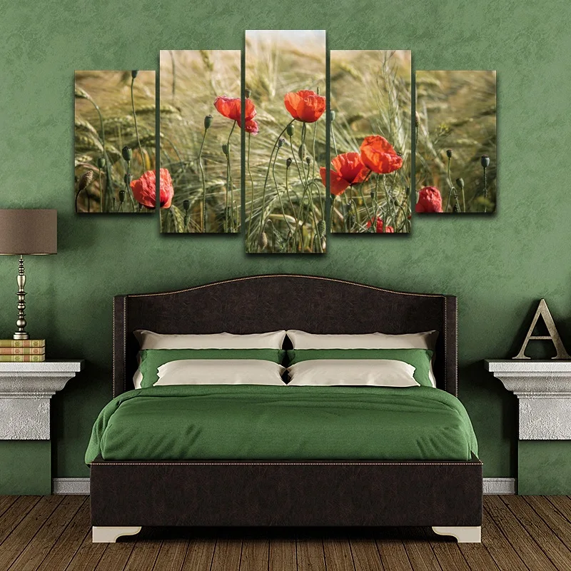 Цветы мака художественной печати декоративный Рисунок холст Спрей картина