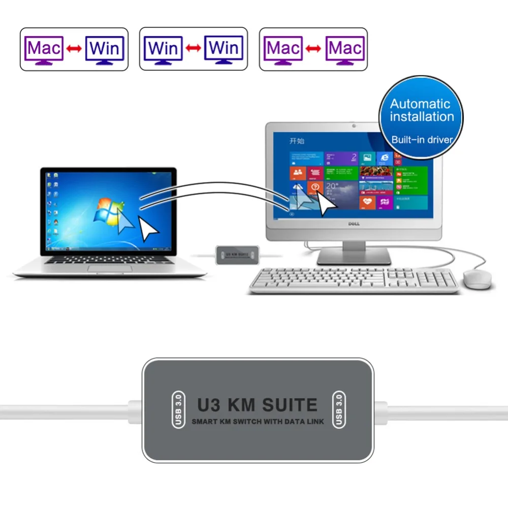 Kaycube ПК к U3 км набор смарт переключатель с передачи данных ссылка USB3.0 кабель