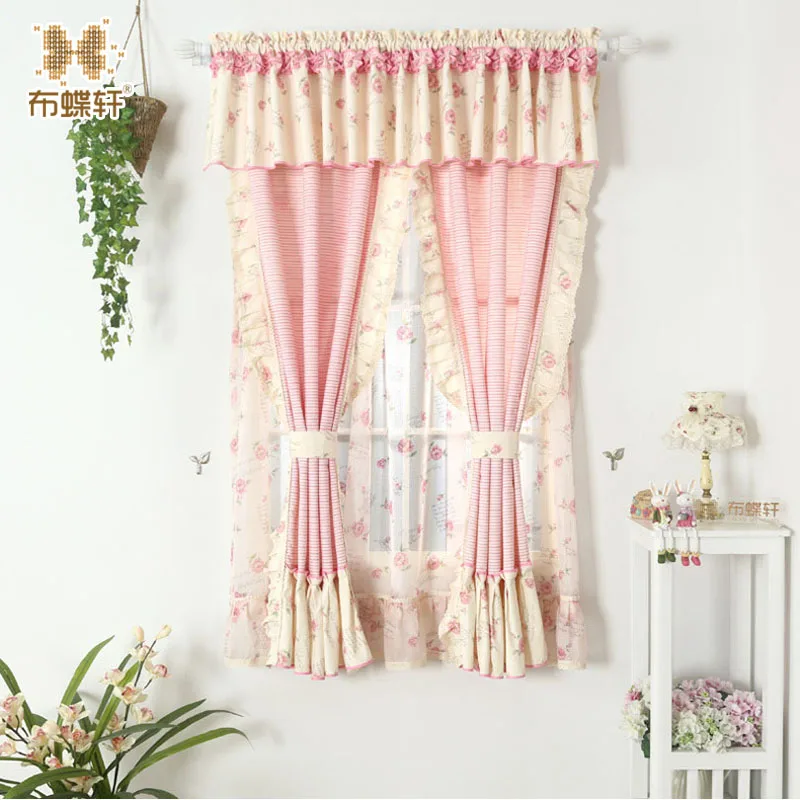 Цветочная розовая драпированная занавеска для гостиной спальни занавески с