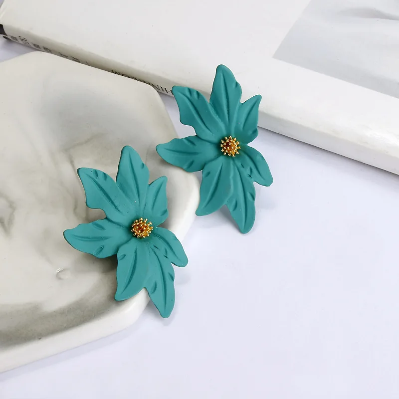 2019 New Arrival Cute Plant Resin Women Hyperbole Stud Earrings Small Fresh With Color Flowers Fashion Jewelry | Украшения и