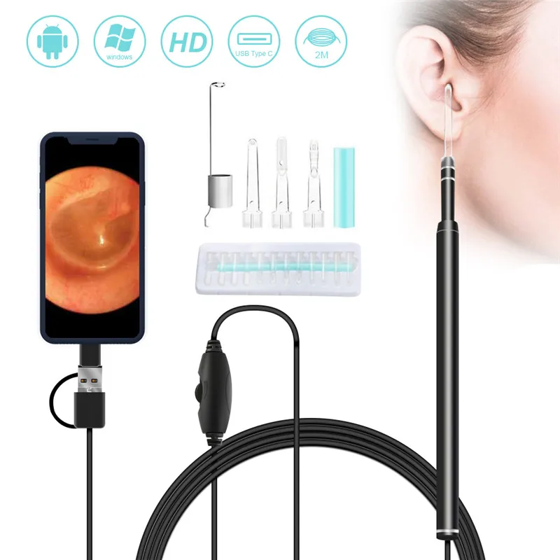

3-In-1 Waterproof USB Type-C Mini Android Endoscope Digital Led Camera Compatible Android Phone PC