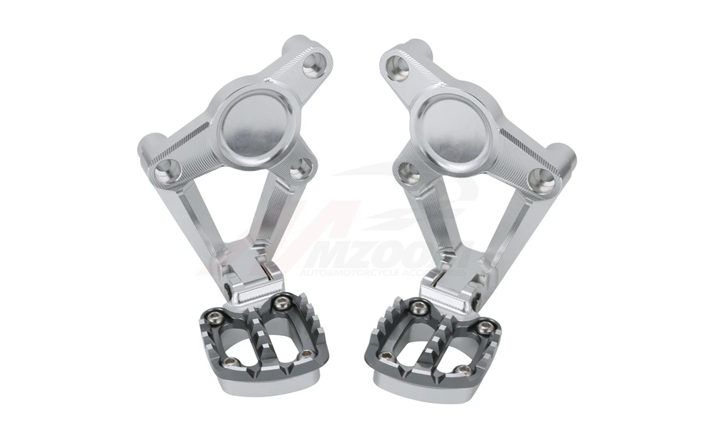 Silver gray Мотоциклетные складные Задние подножки опора для ног для пассажира для HONDA xadv 750 XADV750 XADV-750 xadv аксессуары - Цвет: Silver gray