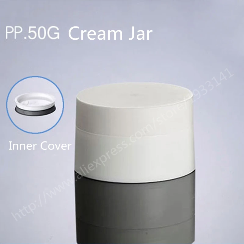 

Hot sale 200pcs/lot 50G Taiwan imported cream bottle white cream bottle packaging travel bottled cosmetics bottles