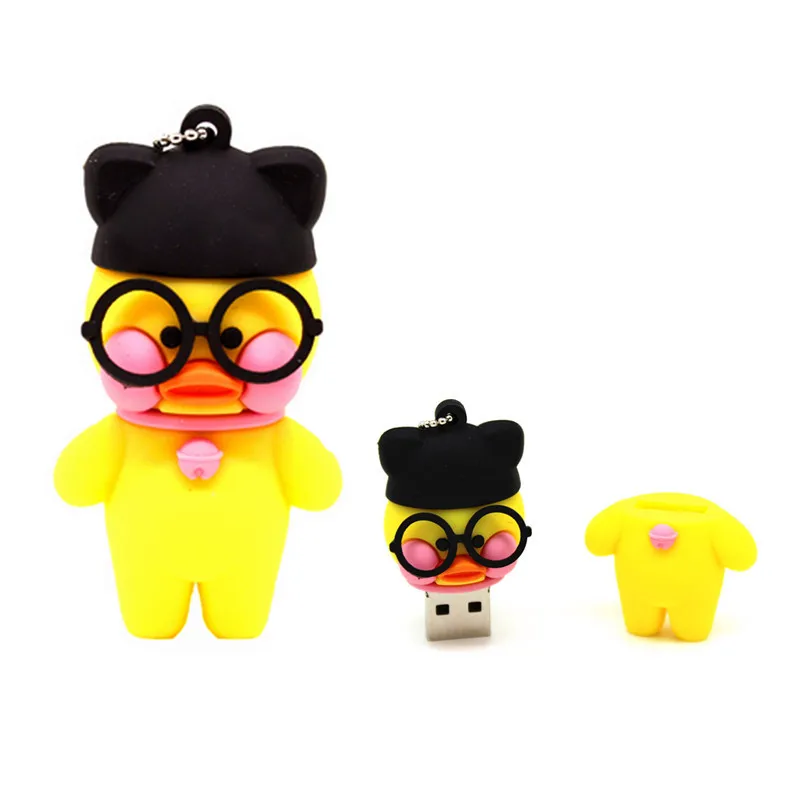 Мультфильм желтый Гиалуроновая кислота утка USB флешка Cafe Mimi 8 GB 16 GB 32 GB 4 GB USB2.0 флешки Memory Stick подарок U диска