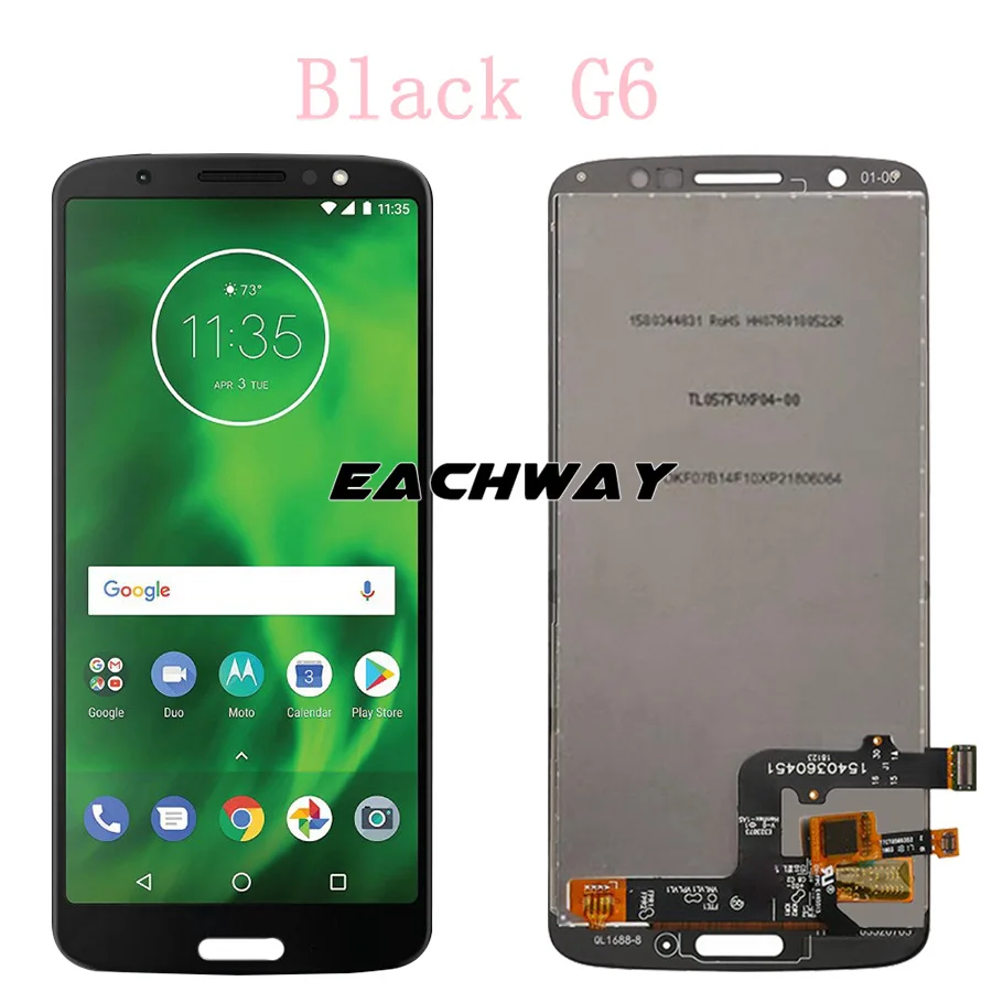ЖК дисплей 5 93 ''для Moto G6 Plus с сенсорным экраном дюйма дигитайзер g6 play рамкой для