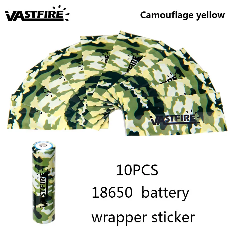 Style 3 Vastfire 10 шт./партия камуфляжная 18650 наклейка на батарею защитная пленка на батарею ПВХ термоусадочная трубка - Цвет: Style 3