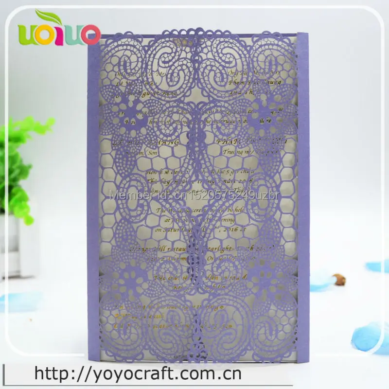 Благородный Свадебный декор кружевная Цветочная Свадебная пригласительная