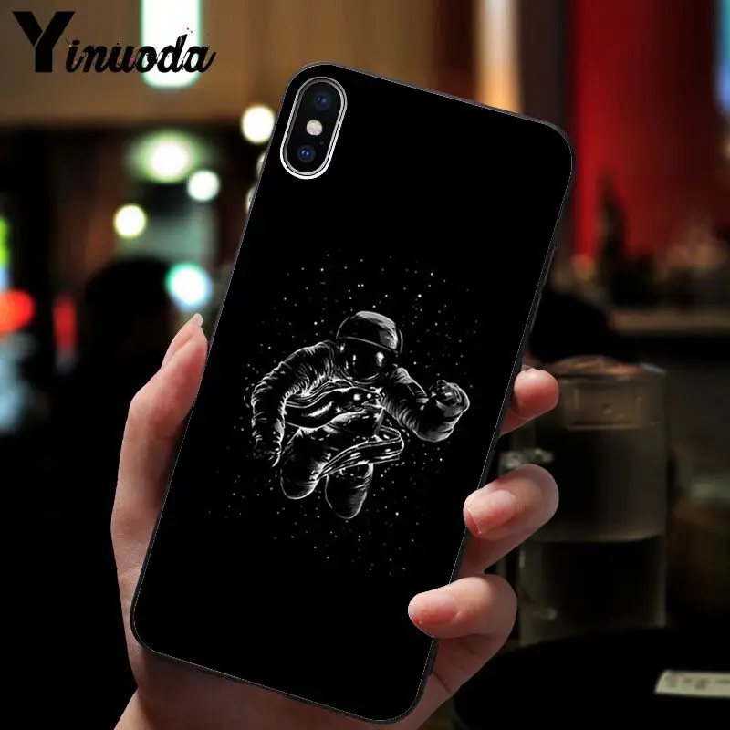Yinuoda новейший космический Луна астронавт DIY чехол для телефона с рисунком iPhone 8 7 6