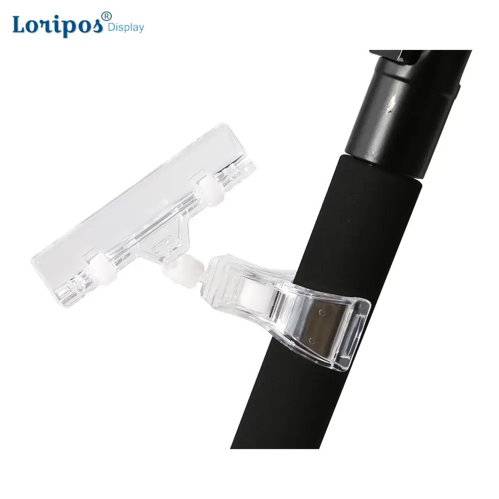 55 оптовая продажа прозрачных акриловых Поп рекламных постеров зажимов для полки