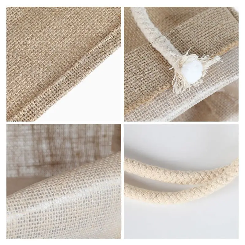

THINKTHENDO 2019 New 3 Sizes Handbag Shoulder Linen Casual Shopping Bags Eco Messenger Bag Top-Handle Totes