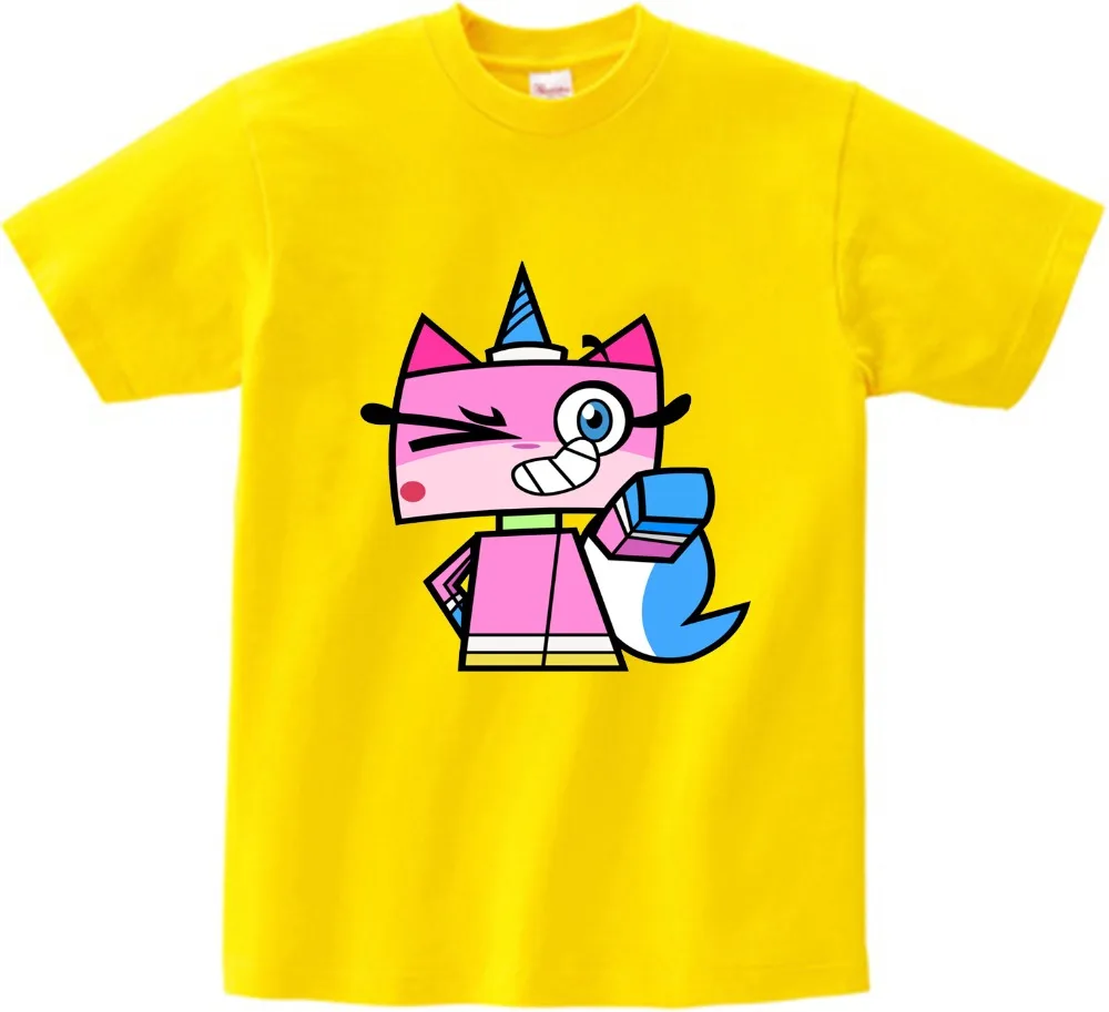 Милые девушки цифровые печатные футболка Unikitty футболки с героями мультфильмов