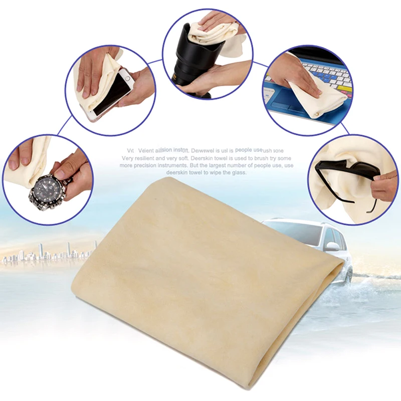 Природные Замша Для Чистки Автомобилей Ткань Премиум Натуральной Оленьей Кожи