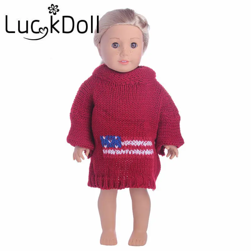 Свитер для куклы LUCKDOLL длинный с принтом 18 дюймов 43 см | Игрушки и хобби