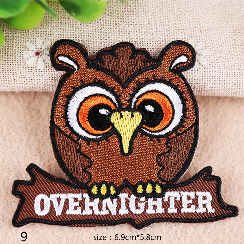 Модный 1 предмет нашивки с вышивкой совы утюжок на одежде наклейки для детской