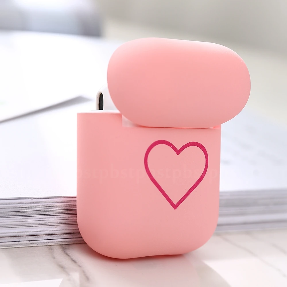 Чехол для беспроводных наушников Airpods 2 1 с любовным сердцем защитный чехол Bluetooth