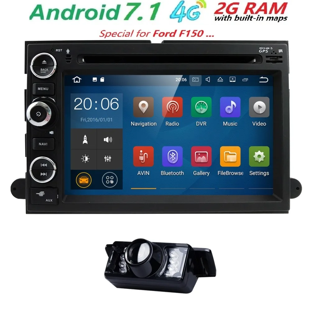 Авторадио 2 din Android 7 1 автомобильный dvd плеер для Ford F150 F250 Fusion Mustang Edge EXPLORER Expedition 2004