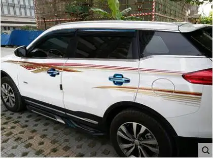 taiwan material Для Zotye T300/T600/T700/SR7/SR9/Damai X5/X7 цветная полоса кузова Lahua линия талии Автомобиля Стикер Украшение кузова автомобиля - Название цвета: taiwan material