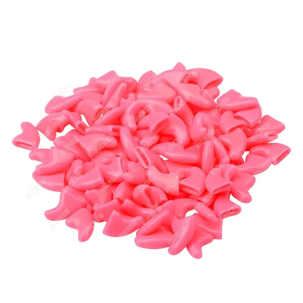 Pink Nicrew, 20 шт., мягкие силиконовые колпачки для ногтей в виде кошачьей лапы, цветные защитные колпачки для ногтей в виде кошачьей лапы, Защитные чехлы для ногтей, принадлежности для ухода за кошками - Цвет: Pink