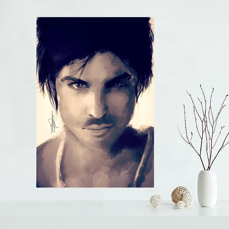 2017 New arrival Custom Ian Somerhalder Canvas Painting Poster Home Decor Cloth Silk Fabric Wall Art for Living Room | Дом и сад