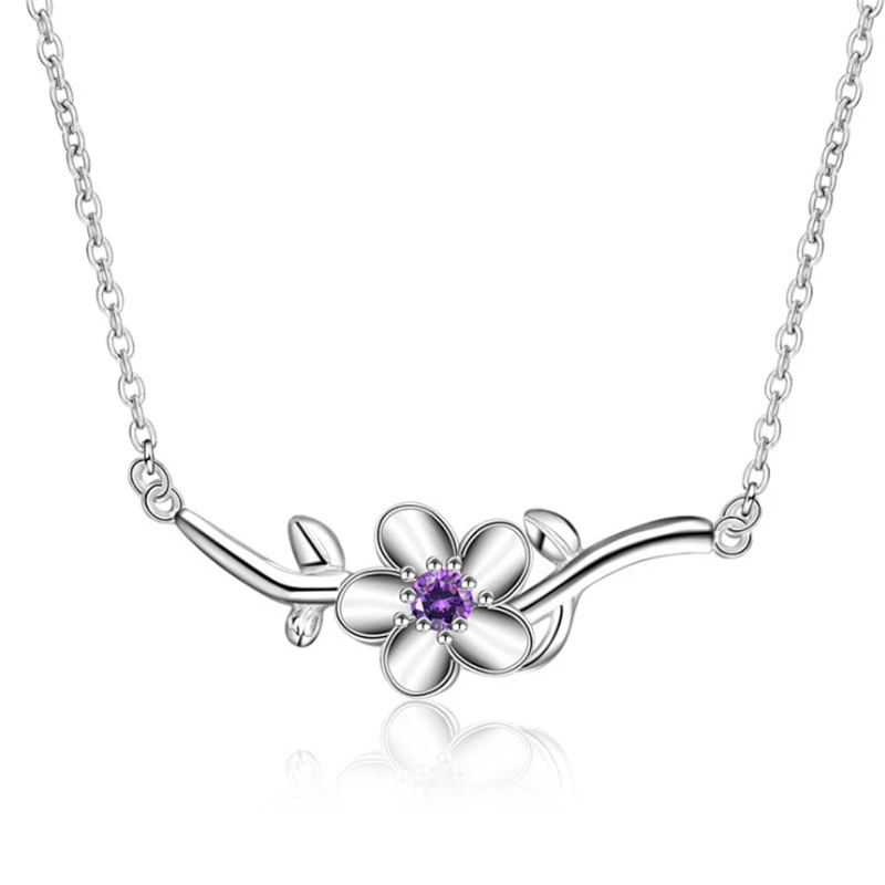 Колье с фиолетовым фианитом в этническом стиле 2019|Ожерелья подвеской| |