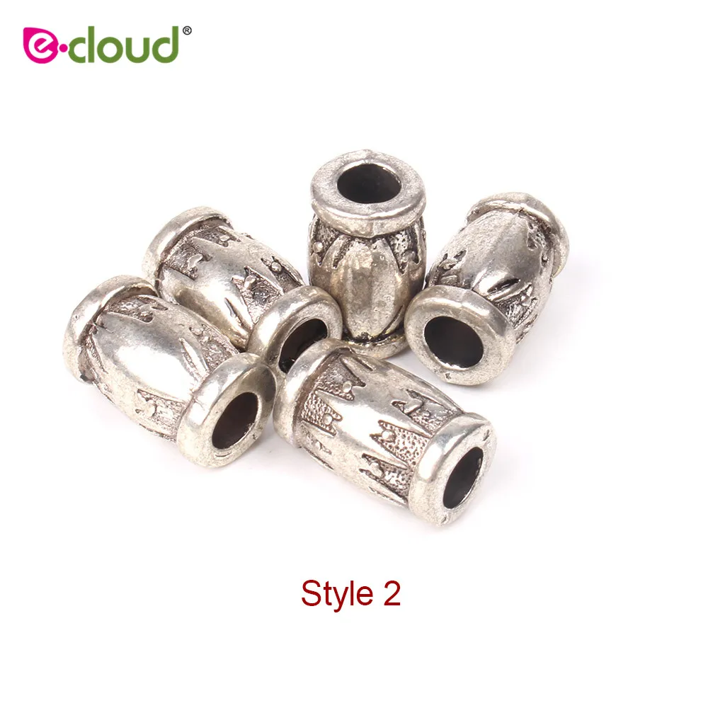 

10pcs/pack Tibetan silver different 3 styles hair braid dread dreadlock bead clip cuff 7mm inner hole jewelry