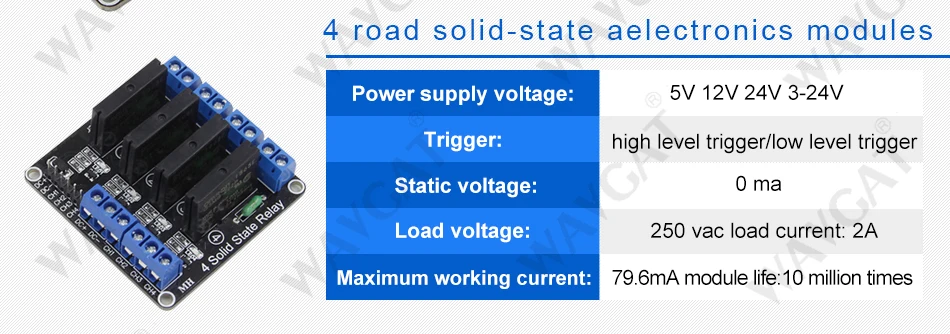 5V реле 1 2 4 8 канальный OMRON SSR Высокий Низкий уровень твердотельные реле Модуль 250V 2A для Arduino